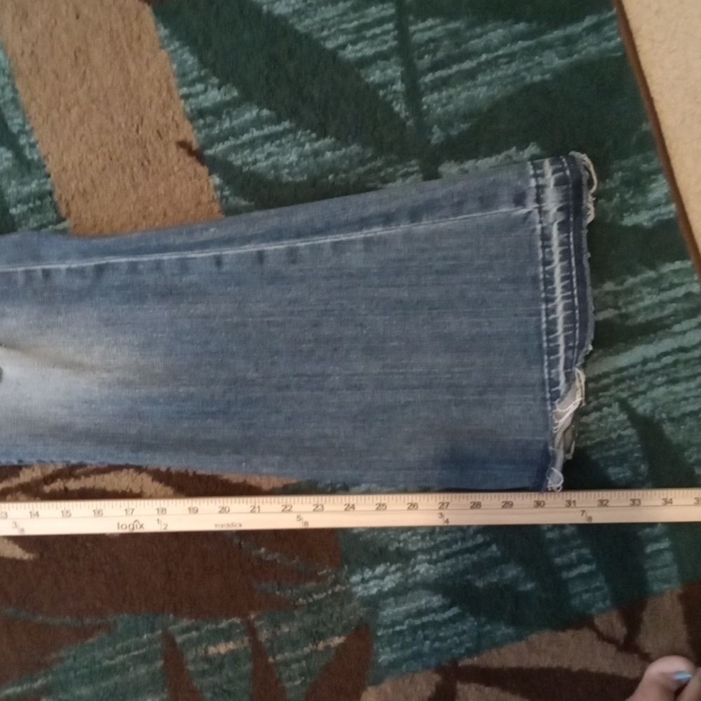 Kut From The Cloth Elena Super Flare Raw Hem Mid Rise  Long Womens 4 - Picture 9 of 12